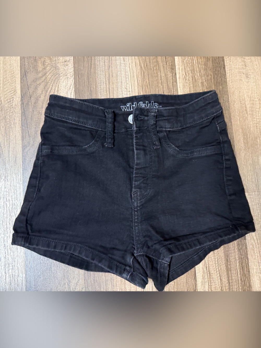 wild fable Black High-Rise Denim Shorts